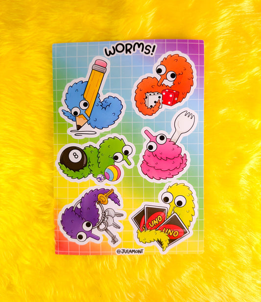 Worms Sticker Sheet