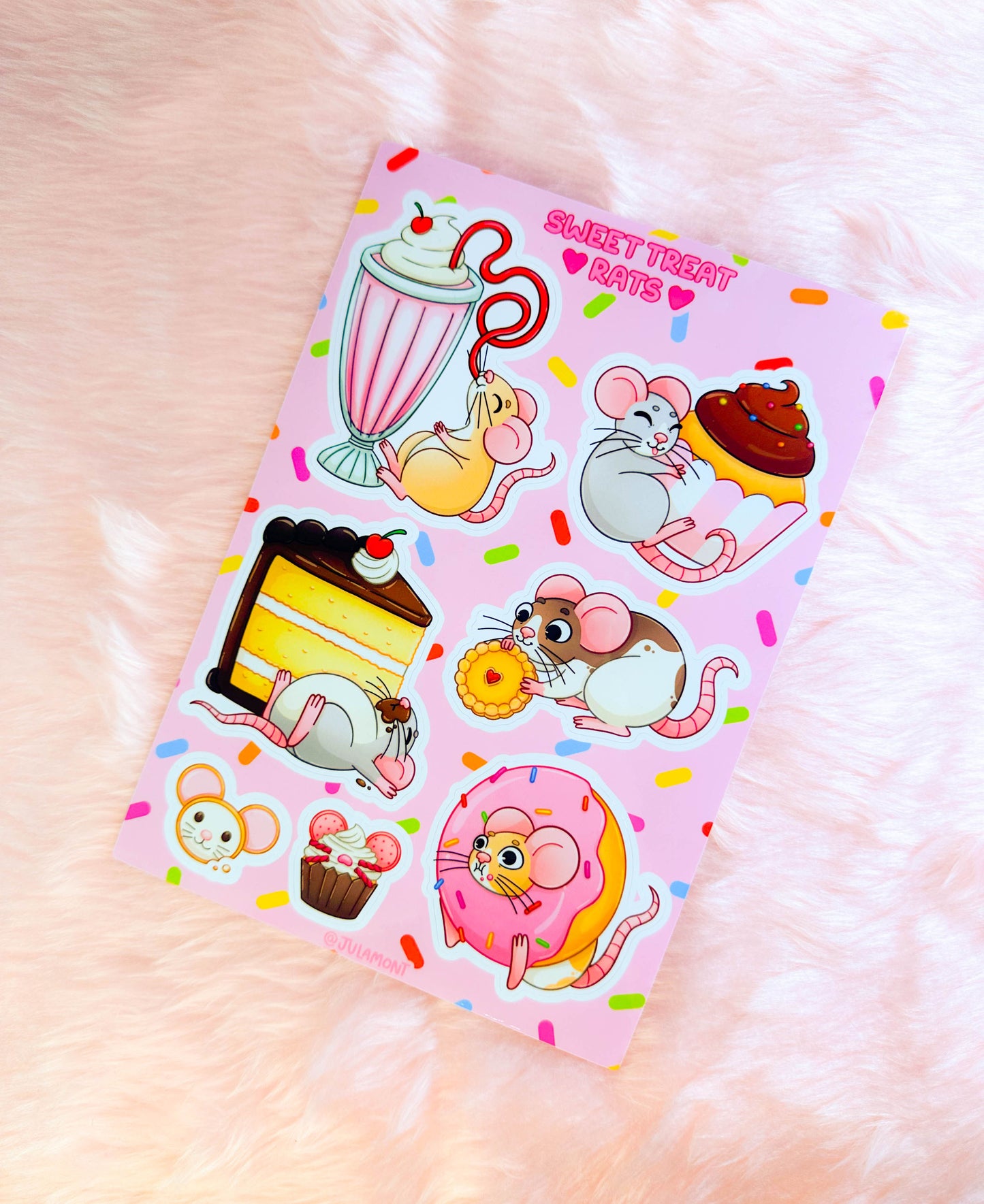 Sweet Treat Rats Sticker Sheet