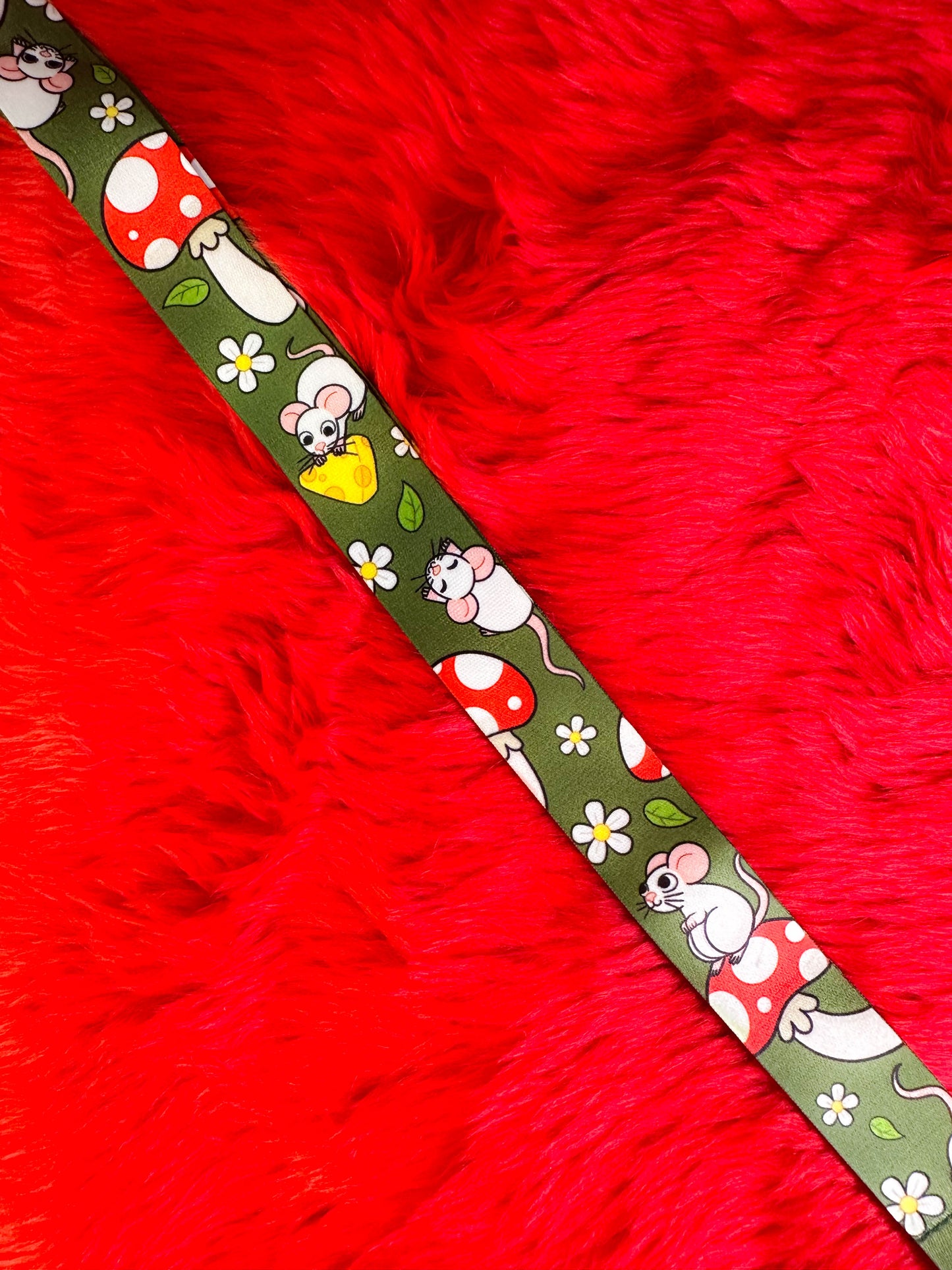 Mushroom Mice Lanyard