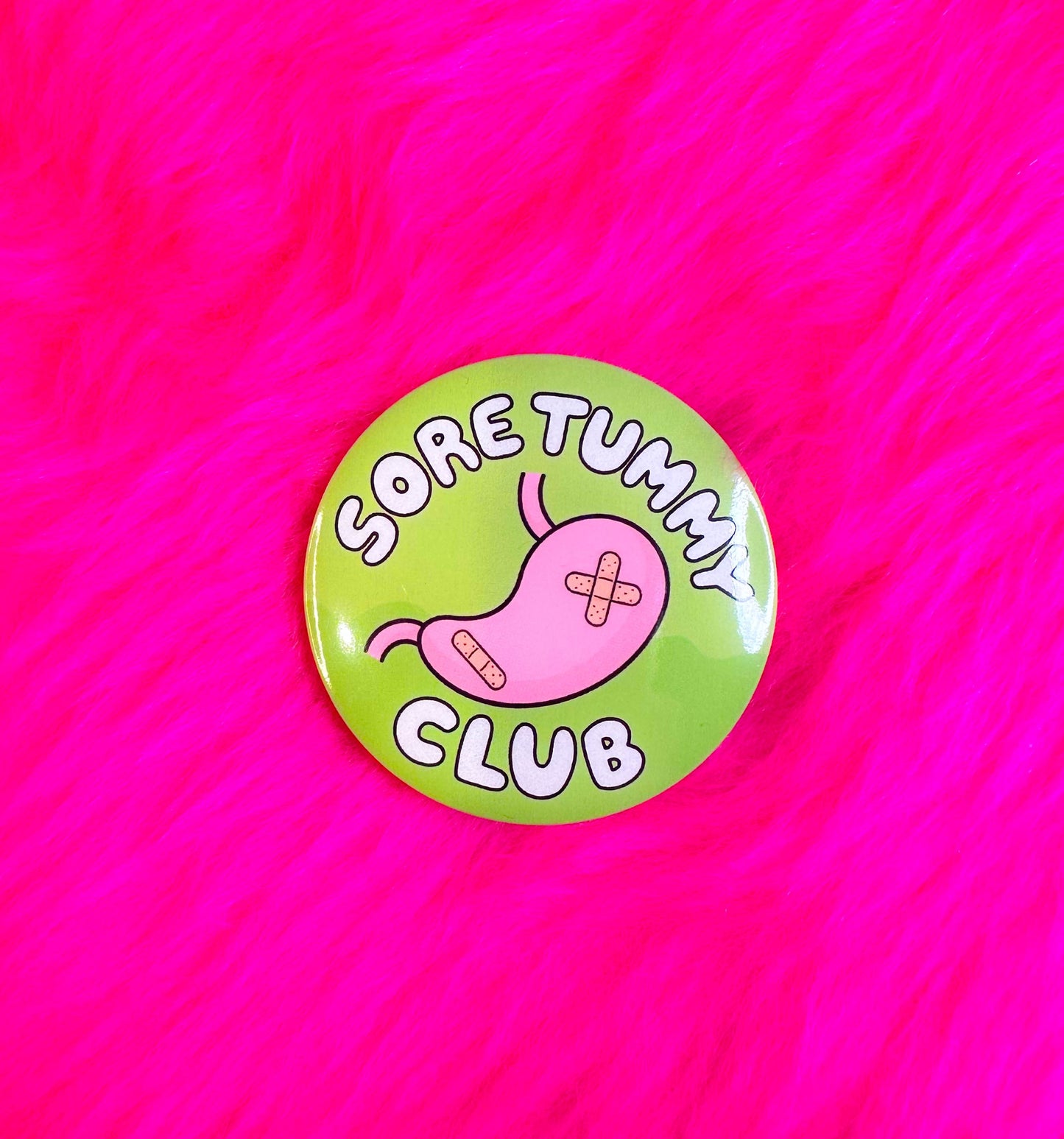 Sore Tummy Club Button