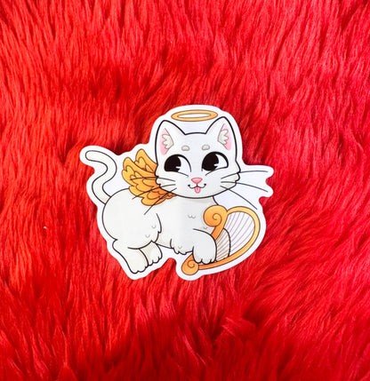 Angel Cat Vinyl Sticker