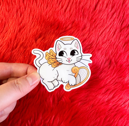 Angel Cat Vinyl Sticker