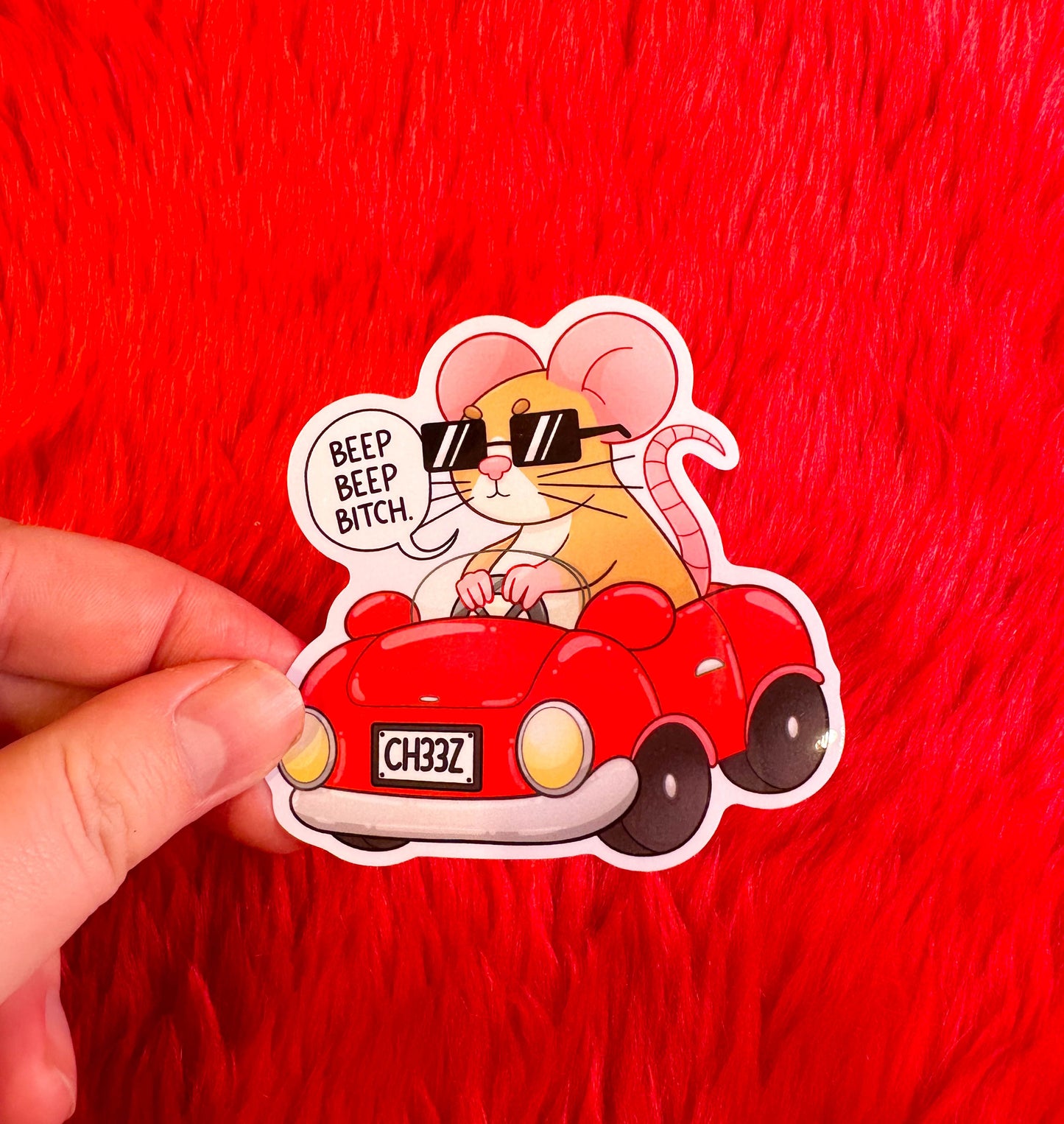 Beep Beep Bitch Vinyl Sticker