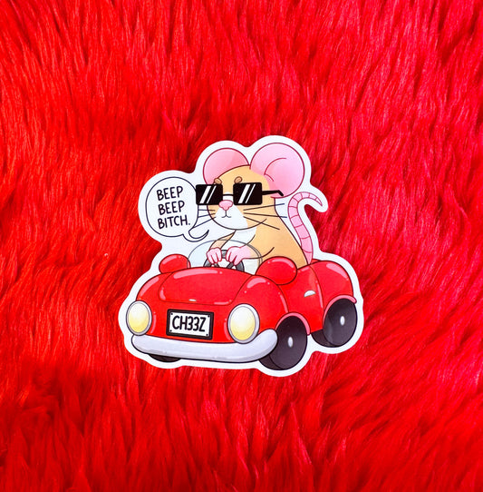 Beep Beep Bitch Vinyl Sticker