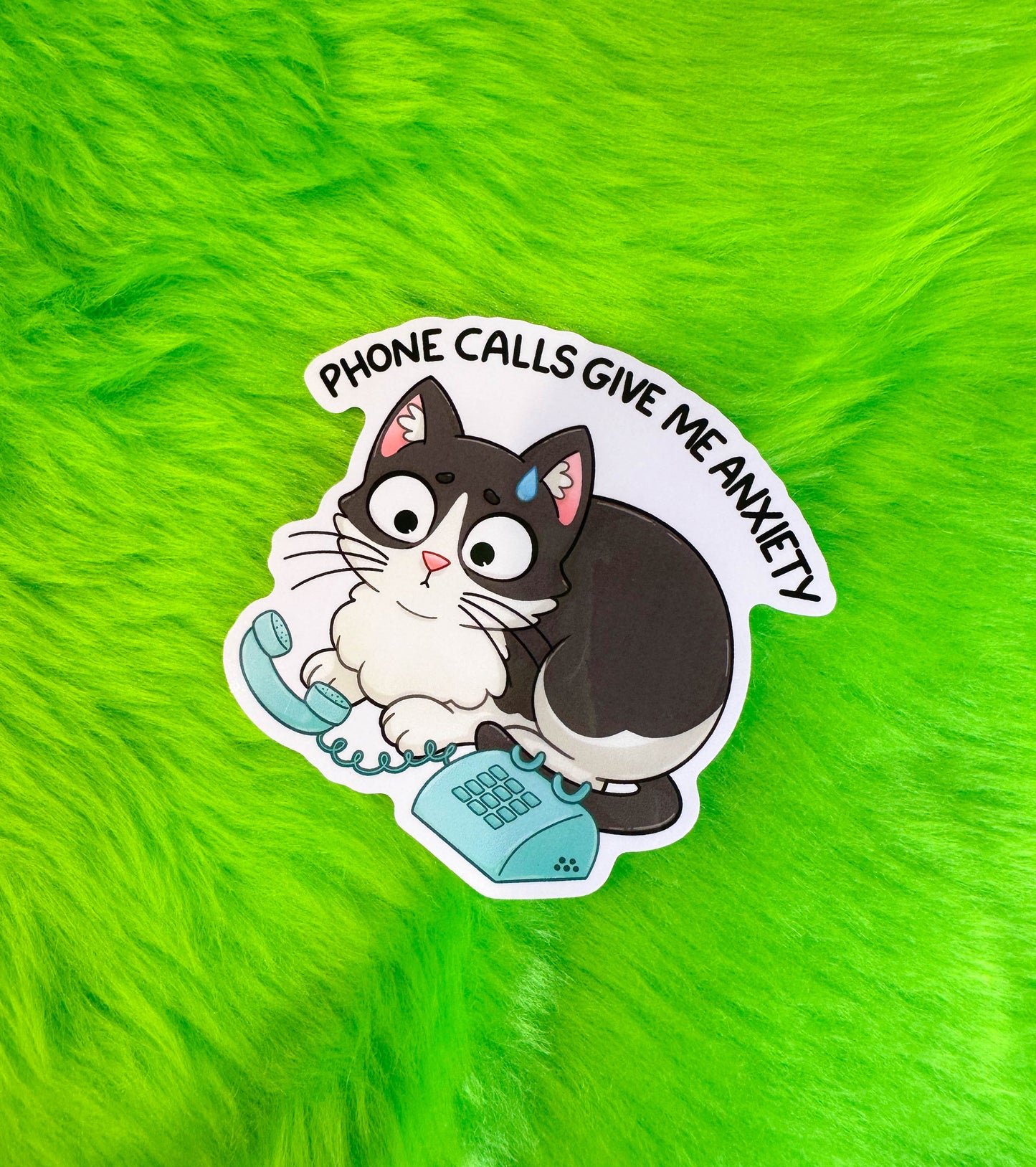 Phone Calls Give Me Anxiety Vinyl Sticker