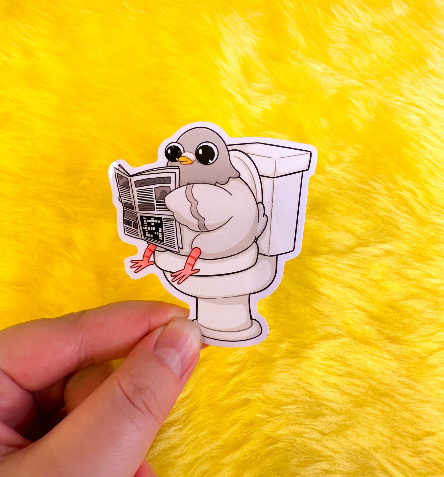 Pudge on the Toilet Vinyl Sticker