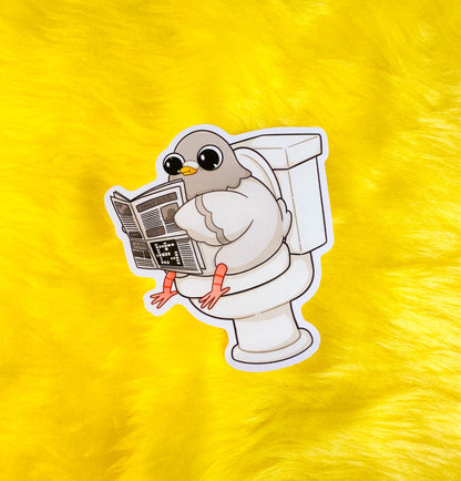 Pudge on the Toilet Vinyl Sticker