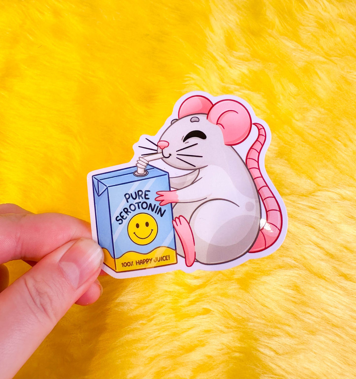 Serotonin Juice Rat Vinyl Sticker