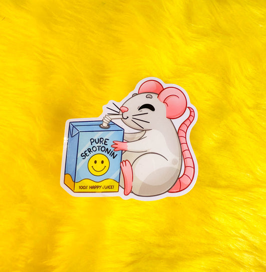 Serotonin Juice Rat Vinyl Sticker