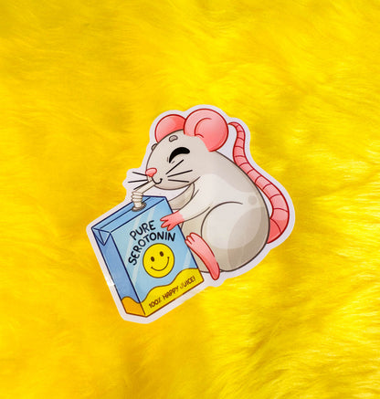 Serotonin Juice Rat Vinyl Sticker