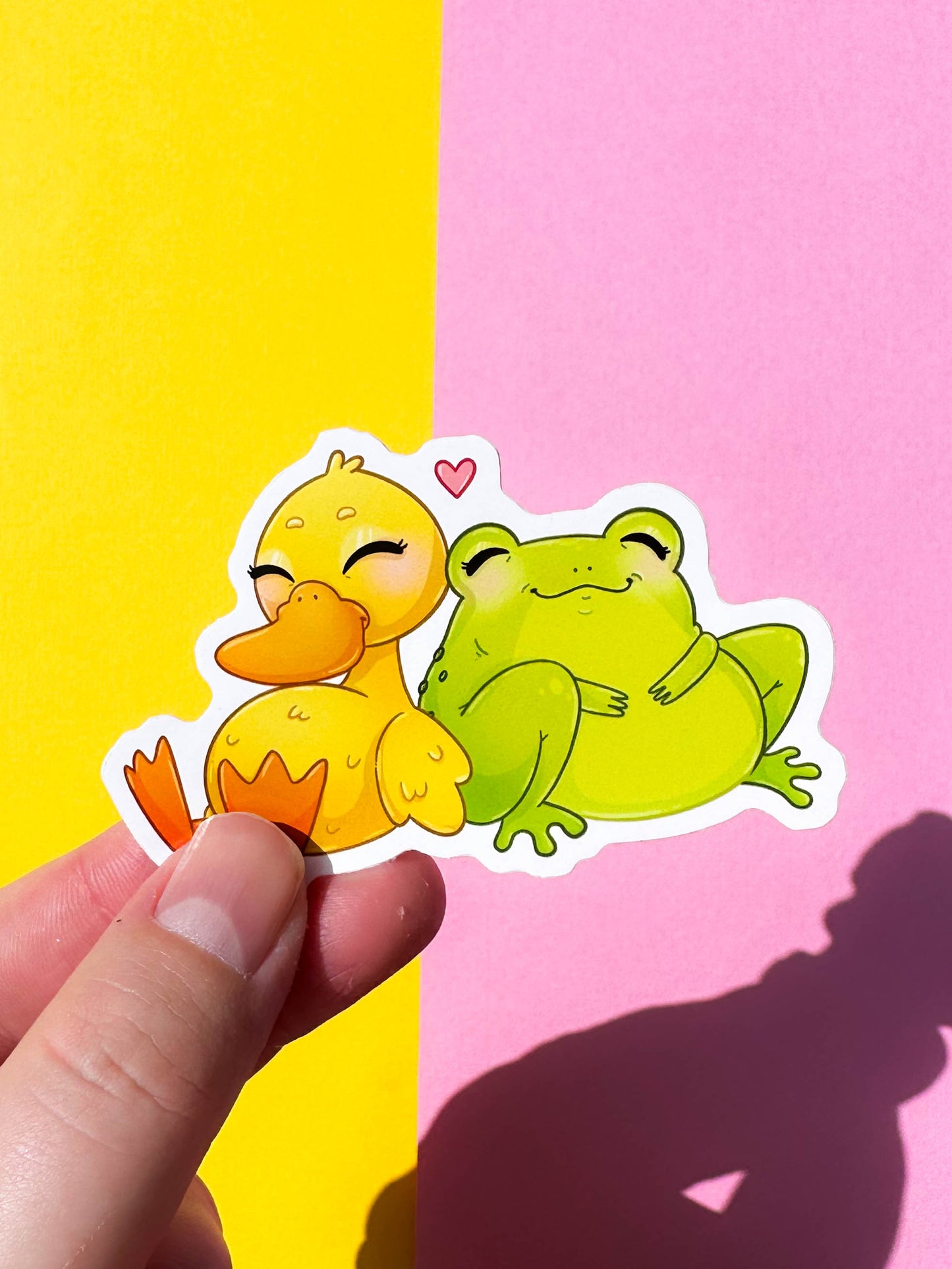 Froggy and Ducky Pals Vinyl Sticker