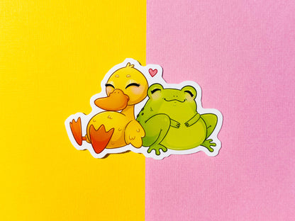 Froggy and Ducky Pals Vinyl Sticker