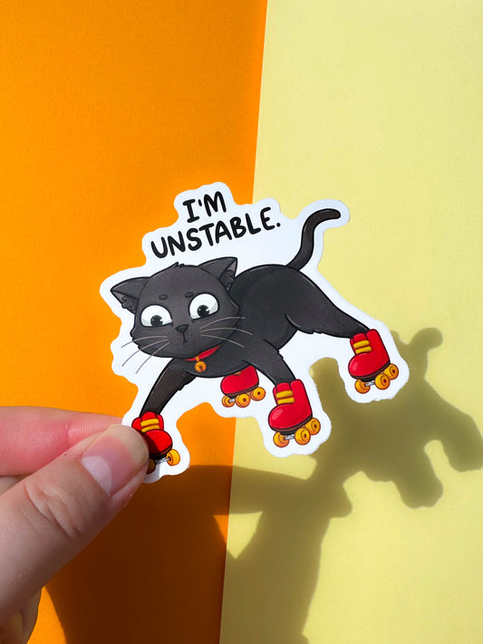 Unstable Kitty Vinyl Sticker