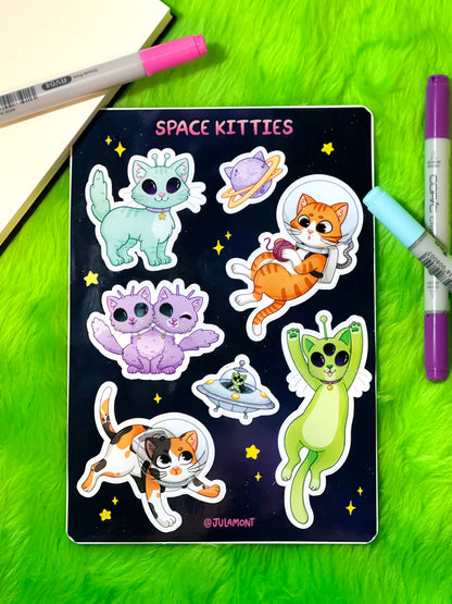 Space Kitties Sticker Sheet