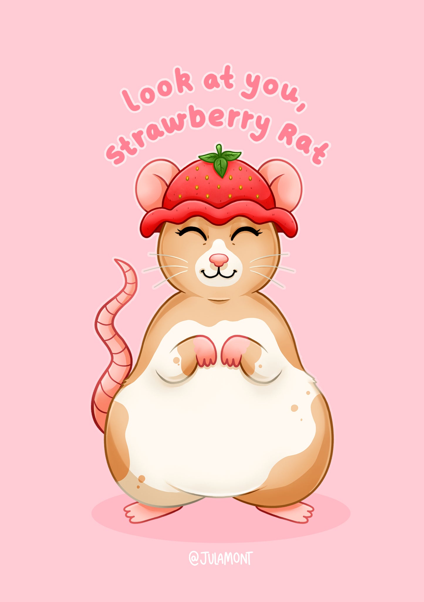Strawberry Rat A6 Print